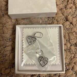 Heart-Shaped Silver Earrings